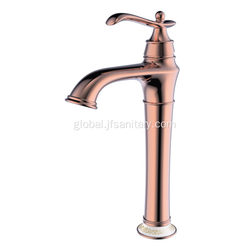  Rose Gold Bath Faucet Quality Restroom Vintage Basin Faucet Vessel Tap Set Factory